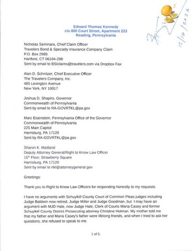 Public Notice Affidavit of Truth vs Pennsylvania Public Official