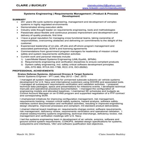 Claire Buckley Resume