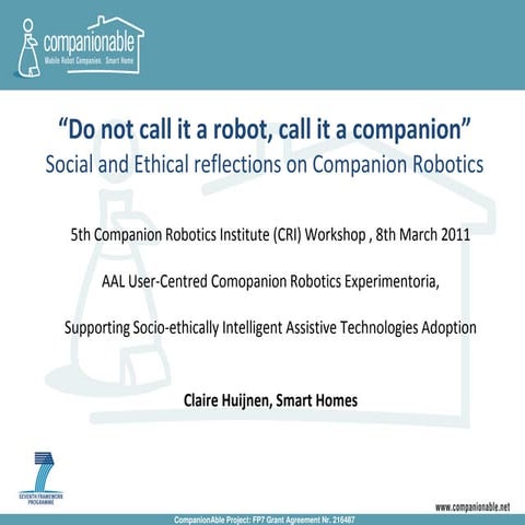 Social and Ethical reflections on Companion Robotics