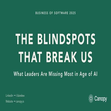 BoSUSA25 | Claire Lew | The Blind Spots That Break Us – What Leaders Are Miss...