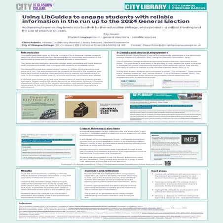 Using LibGuides to engage students with reliable information in the run up to...