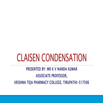 Claisen condensation