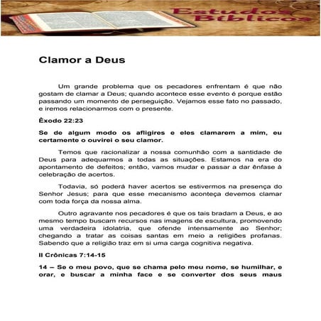 Clamor A Deus Pdf