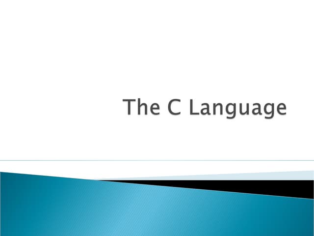 C language introduction 