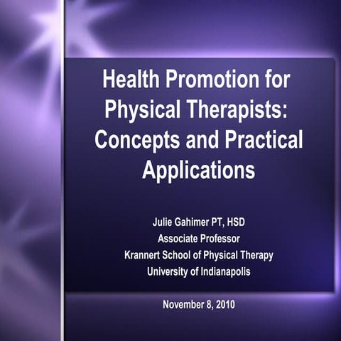 Clarian health  health promotion inservice  november 8, 2010