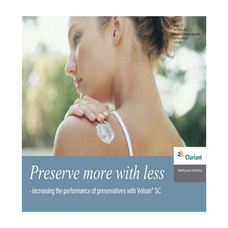 Clariant presentation at InnoCos Europe, Paris