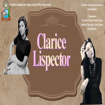 CLARICE LISPECTOR_e outros autoresModernismo.pptx