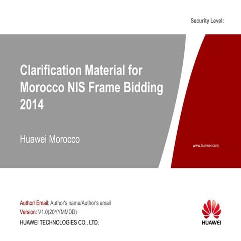 Clarification material for morocco nis frame bidding 2014 v102