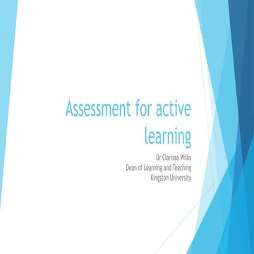 Assessment for learning