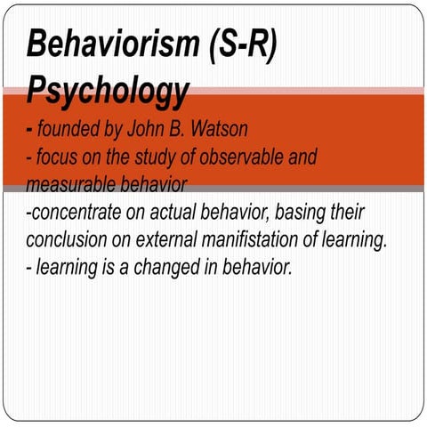  (behaviorism and social learning theory)