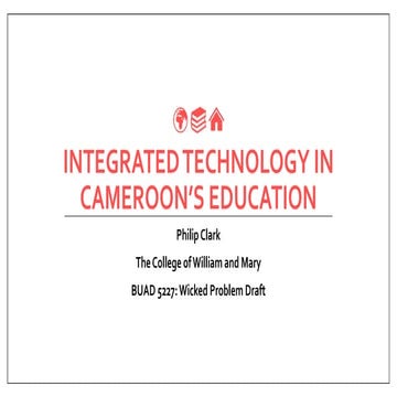 Integrated Technology in Cameroon's Education