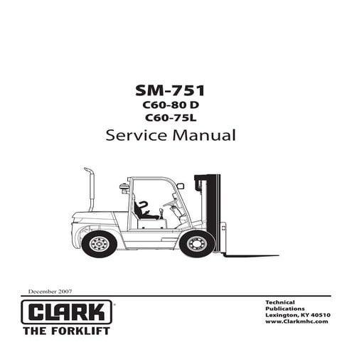 Clark tmx12 25 forklift service repair manual | PDF