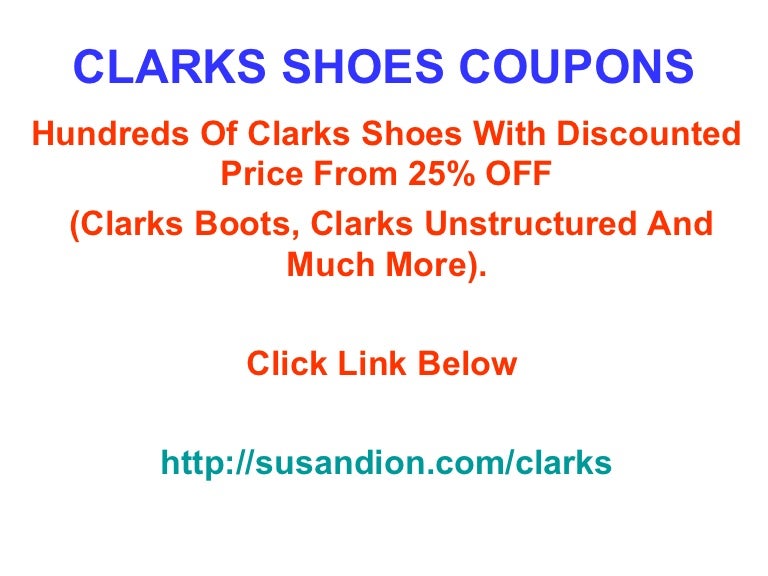 clarks shoes promo code