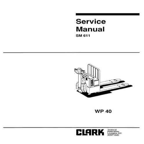 Clark pwc 30 service repair manual | PDF
