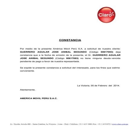 Modelo constancia de trabajoS | DOC