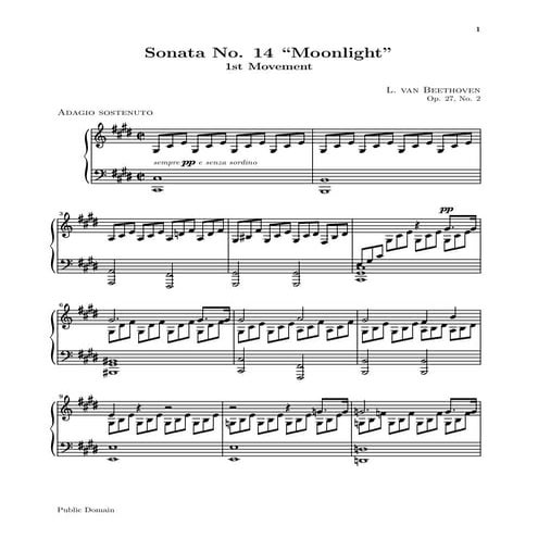 Claro luna partitura