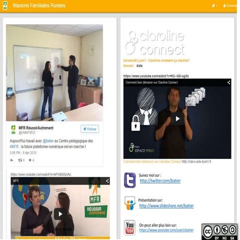 Claroline Connect integration mfr paris 29 avril2015