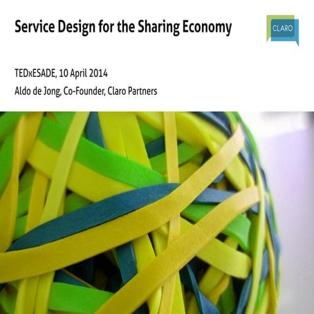 TEDxESADE talk Service Design for the Sharing Economy