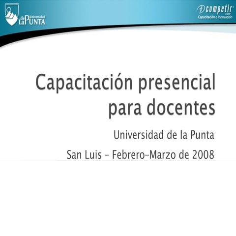 Capacitación docente.