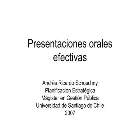 Clase 13 Presentaciones Orales Efectivas