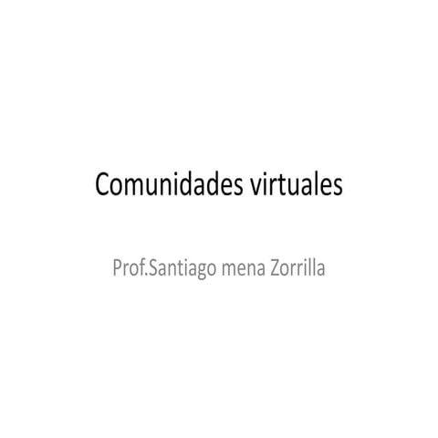 Comunidades Virtuales