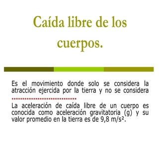 Clase  caida libre