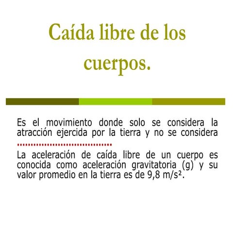 Clase  caida libre