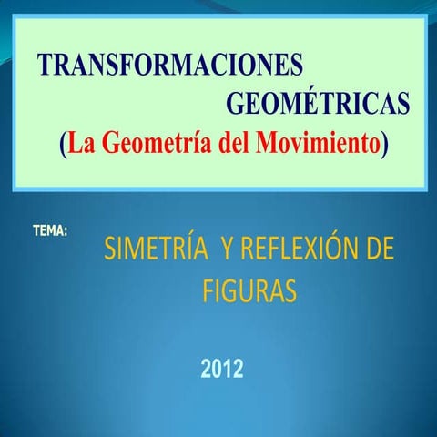 la geometria del movimiento
