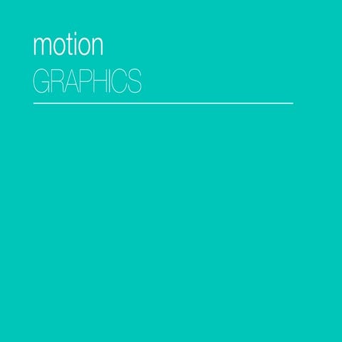 Introducción a Motion Graphics