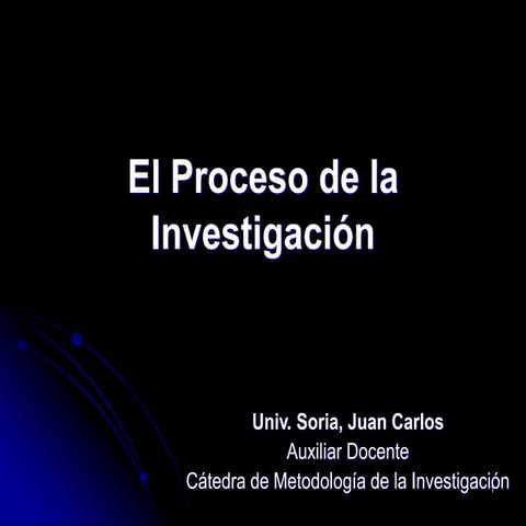 Clase 01   el proceso de la investigacion