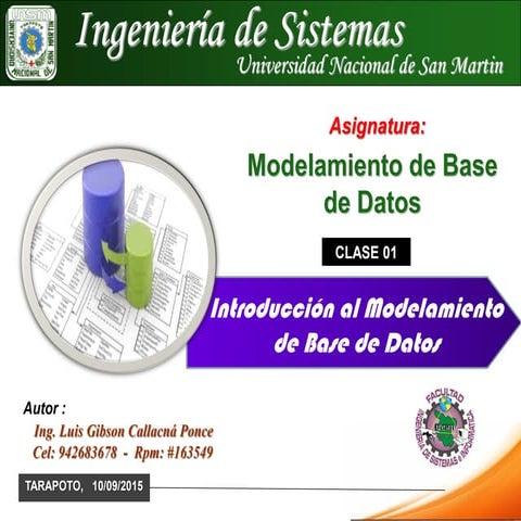 Clase 01 de modelamiento de base de datos 