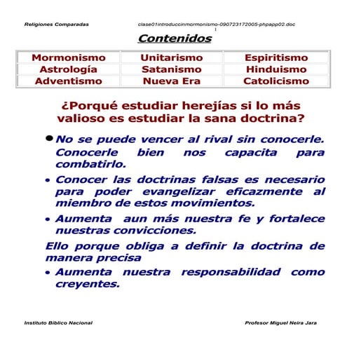 Clase 01 IntroduccióN Mormonismo