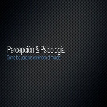 Percepción y ergonomía