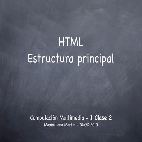 Estructura principal de HTML