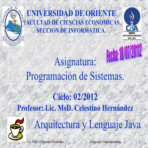 Presentación sobre java lenguaje de programacion | PPTX