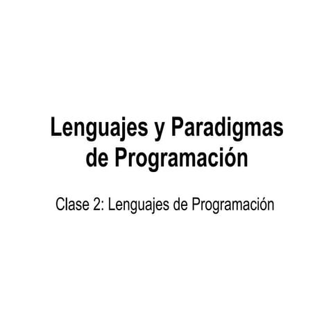 Clase02 paradigmas