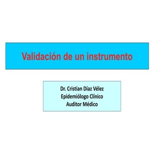 Validación de un instrumentos