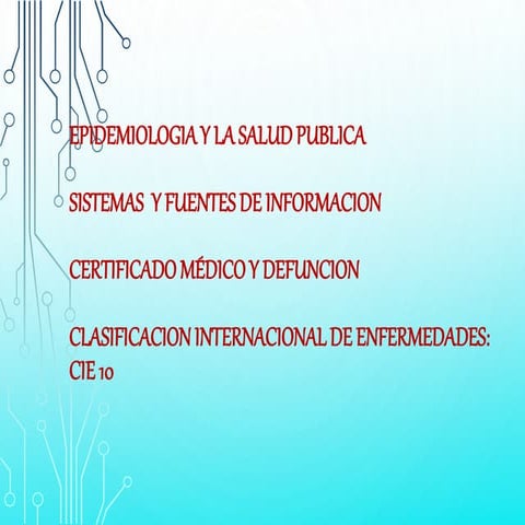 [III EPI] Epidemiología y Salud Pública, sistemas y Fuentes de Información, c...