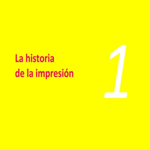 Historia de la impresión