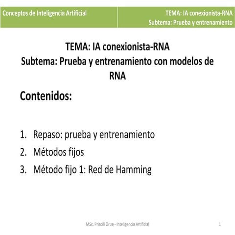 IA conexionista-RNA -- Prueba y entrenamiento con modelos de RNA