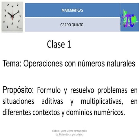 Clase 1  operaciones números naturales