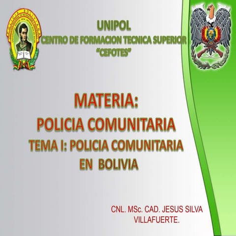 CLASE 1 - POLICIA COMUNITARIA EN BOLIVIA.pptx