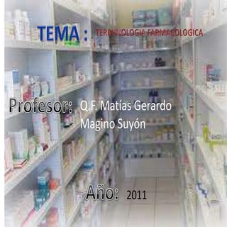 Clase 1   - terminologia farmacologica
