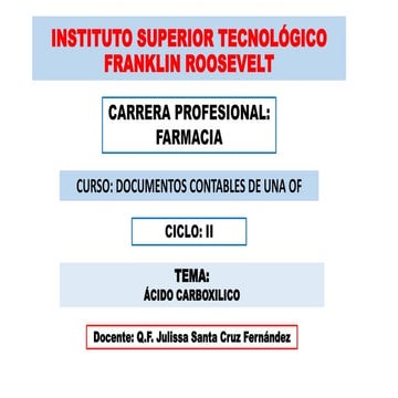 FUNCIÓN ÁCIDOS CARBOXÍLICOS - NOMENCLATURA
