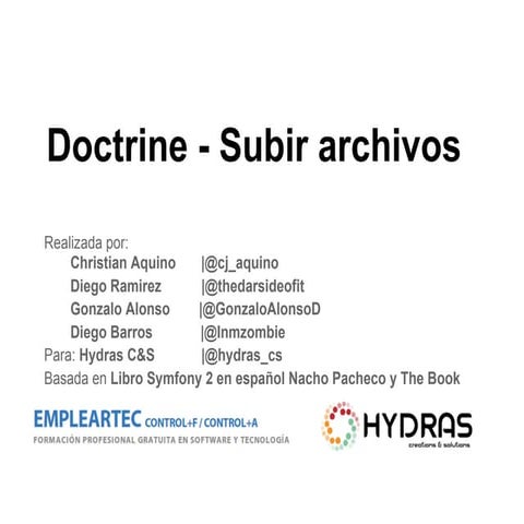 Clase 14   doctrine - subir archivos