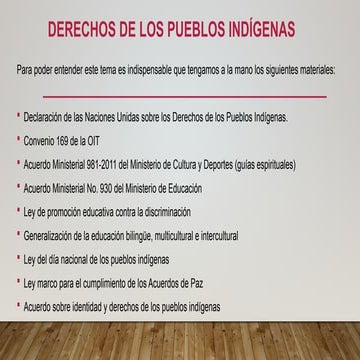 Clase 15 derechos de los pueblos indígenas | PPTX