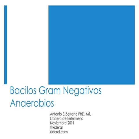 Curso de Microbiología - 17 - Gram Negativos Anaerobios