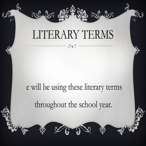 Clase 1 literary terms