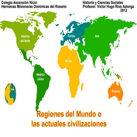 Clase Regiones del Mundo