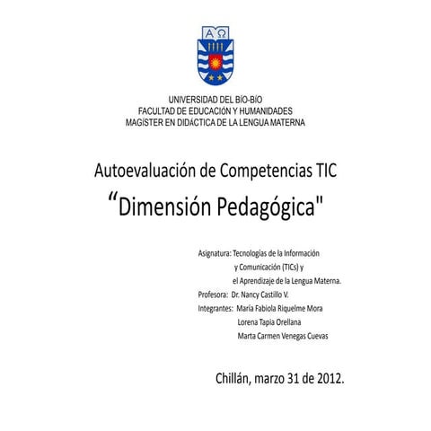 Dimensiones Pedagogicas Tic.